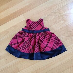 Marmellata Red and Black Striped Baby Dress
